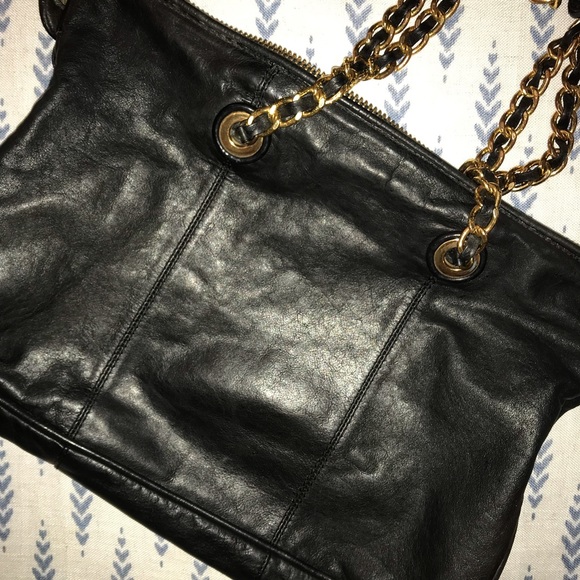Juicy Couture Bag Black Cow Hide Chain Strap - Picture 6 of 16